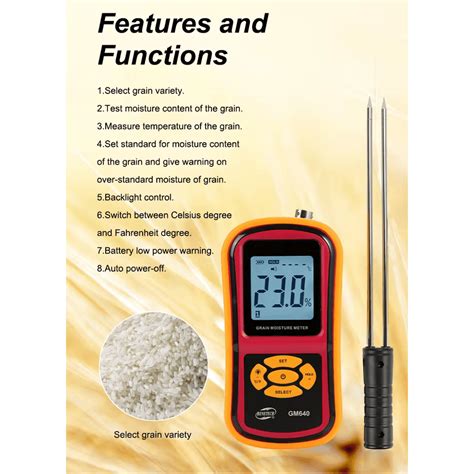 benetech gm640 medidor de umidade de grãos 04629237 como funciona|BENETECH GM640 High Quality Digital Grain Moisture Meter .